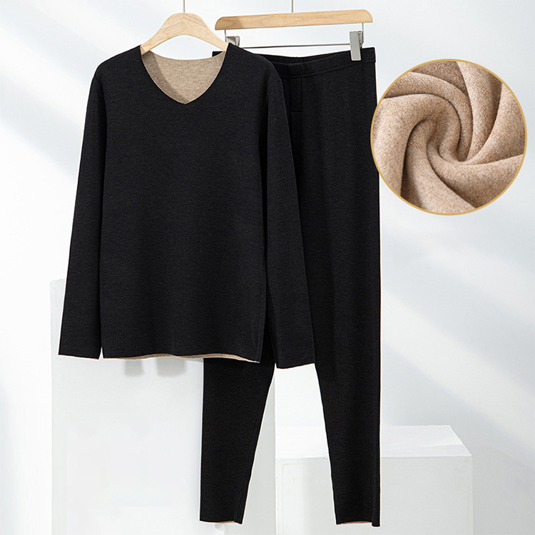 Autumn and Winter Velvet Men's Thermal Suit