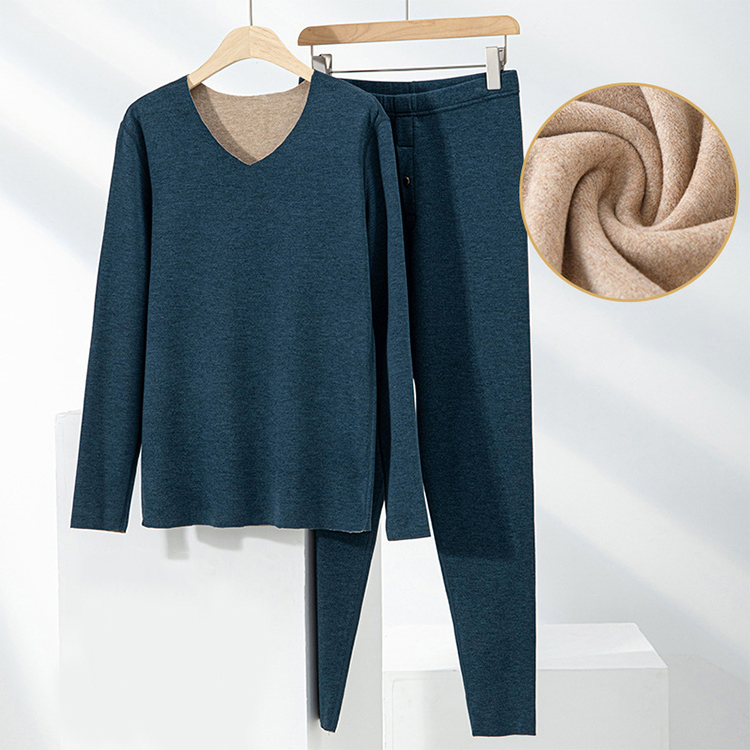 Autumn and Winter Velvet Men's Thermal Suit