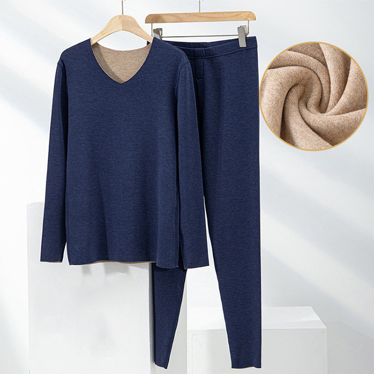 Autumn and Winter Velvet Men's Thermal Suit