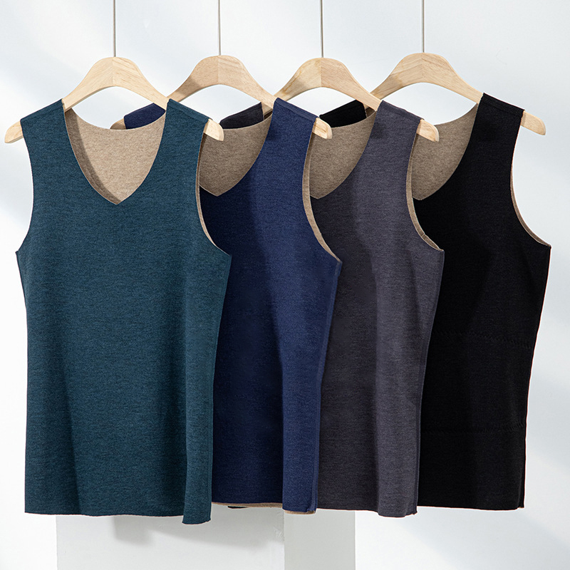 Men Winter Velvet Thermal Vest