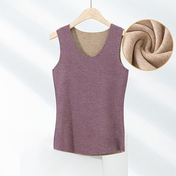 Women Winter Velvet Thermal Vest