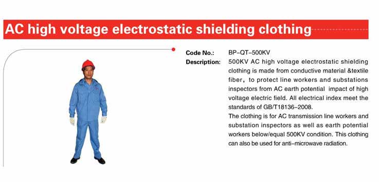 500KV AC high voltage electrostatic shielding clothes