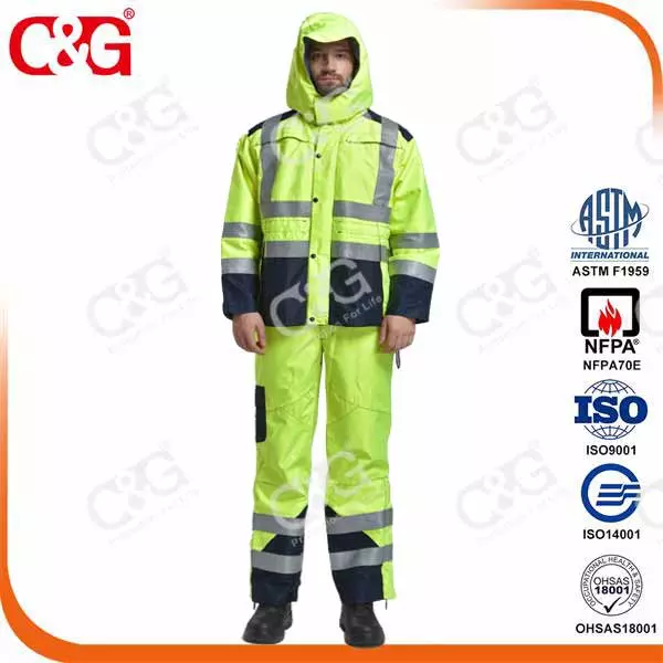 Arc Flash Raincoat Waterproof Coverall 20Cal/cm2