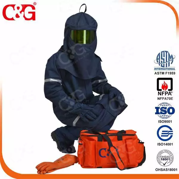 Navy 40cal electric arc flash protection clothing as arc flash suit