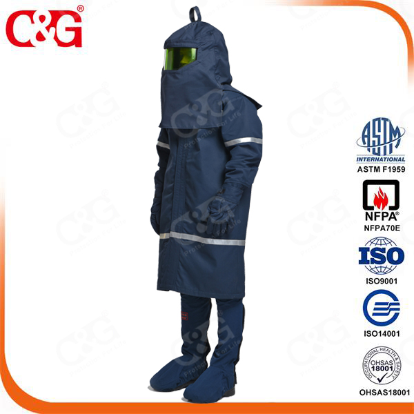 Cat4 40cal/cm2 Arc Flash suit with fan system