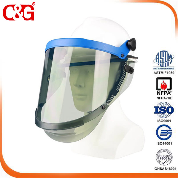 12 Cal Arc Flash Protection Face Shield Unit - 12 cal/cm2 rating