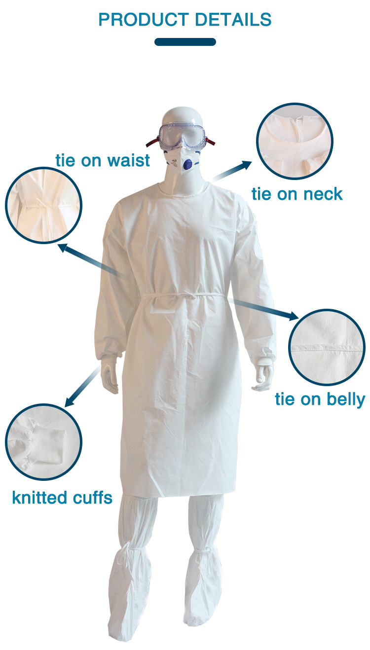 Microporous laminate film Isolation with knitted cuffs C&G Safety