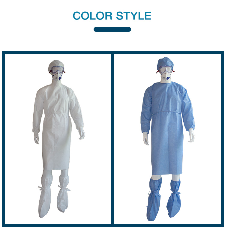 SSMMS Disposable isolation Gown with knitted cuffs C&G Safety