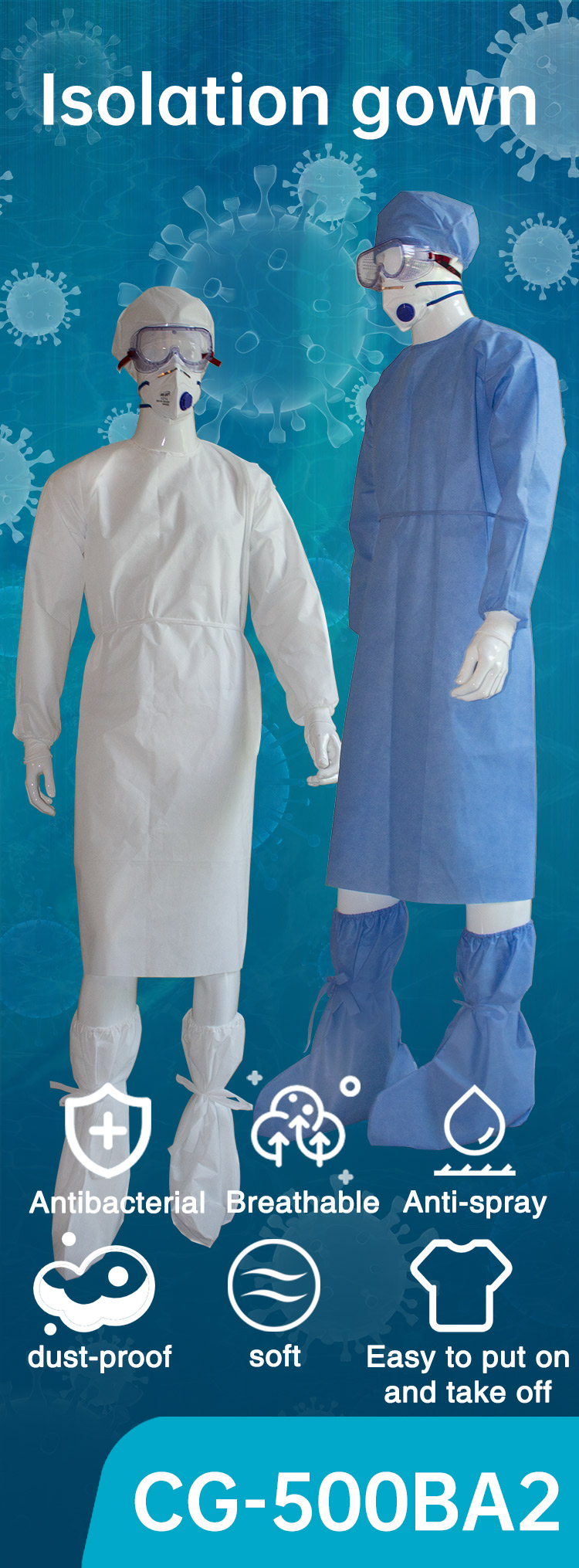 SSMMS Disposable isolation Gown with knitted cuffs C&G Safety