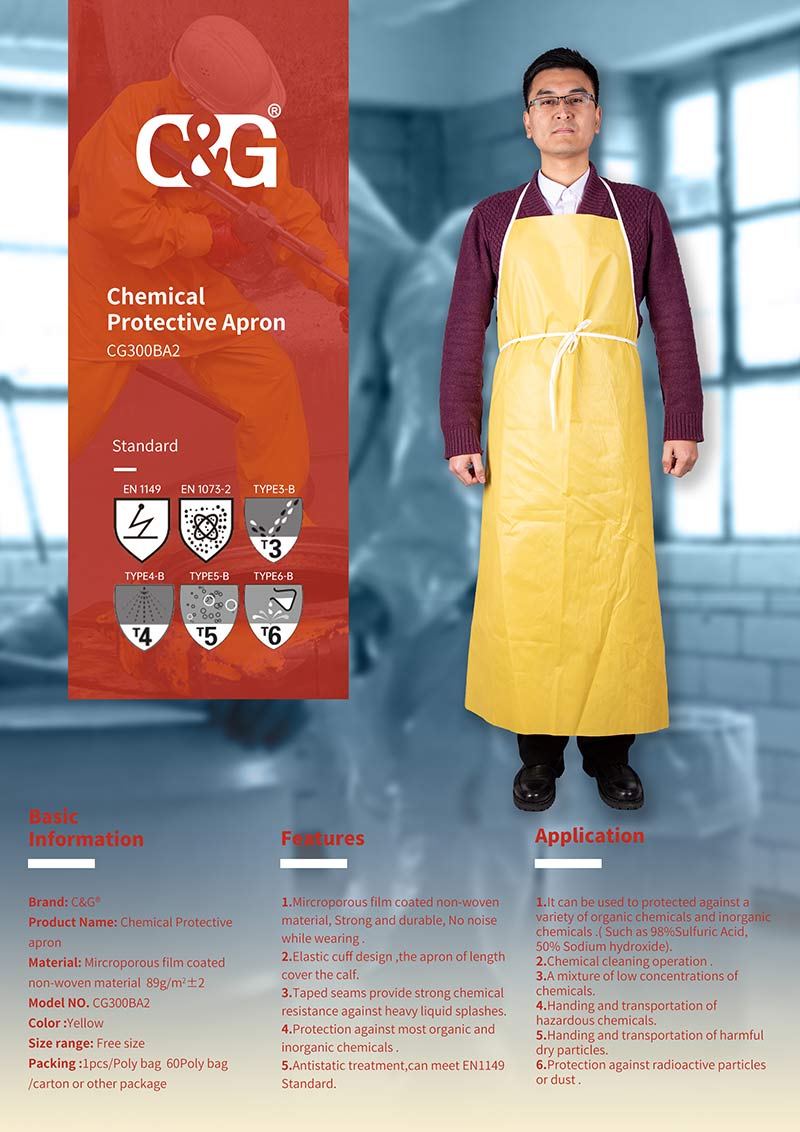 Chemical Protective apron CG300BA2 C&G Safety