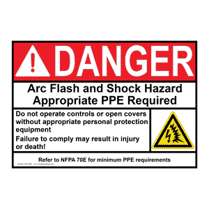 What is the Arc flash warning label?