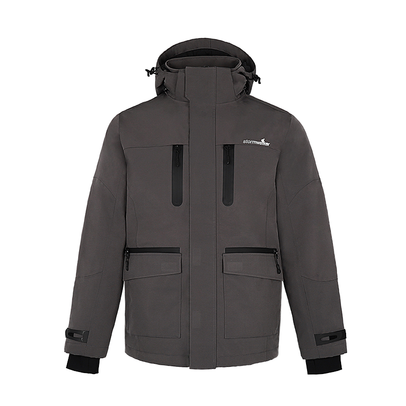 Far-infrared high-efficiency thermal detachable Outdoor jacket(Knight Grey)