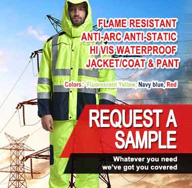 Flame Retardant Anti-Arc Anti-Static Hi Vis Waterproof Jacket/Coat & Pant