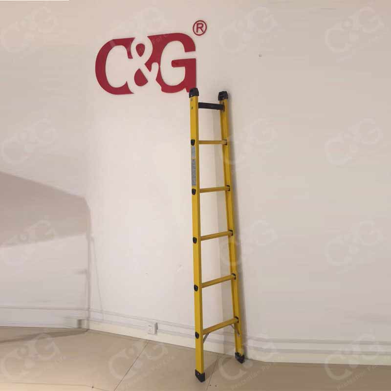 FRP electric step ladder lift,industrial single straight insulating