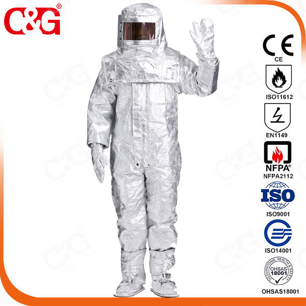 Aluminized thermal insulation clothing