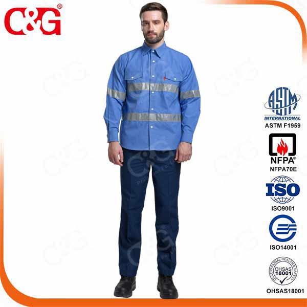 6 cal/cm2 arc flash protection shirt and trousers