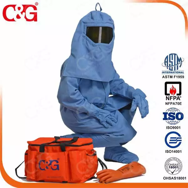 NFPA 70E, ASTM F1959, Cat III 25cal/cm2 Electric Arc Flash Jacket and Pants