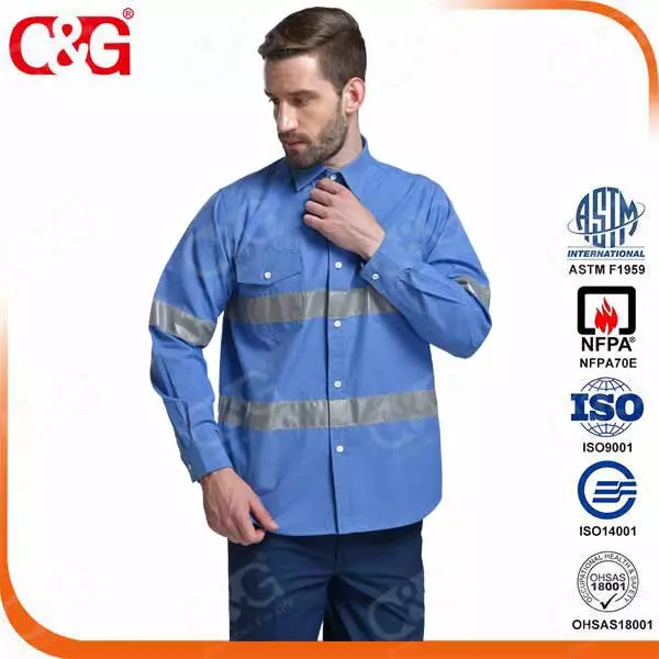 6cal/cm2 electrical arc flash protection working shirt and trousers