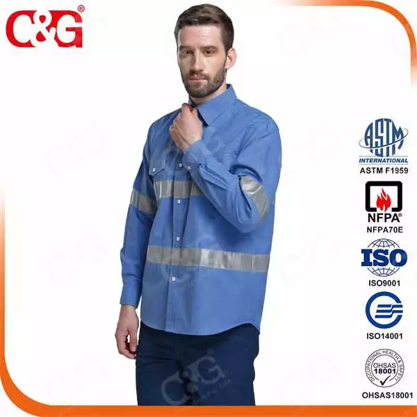 6cal/cm2 electrical arc flash protection working shirt and trousers