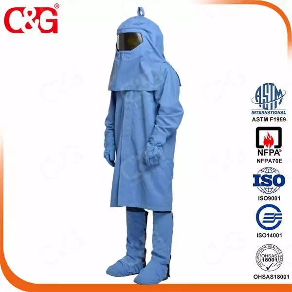 NFPA 70E, ASTM F1959, Cat III 25cal/cm2 Electric Arc Flash Jacket and Pants