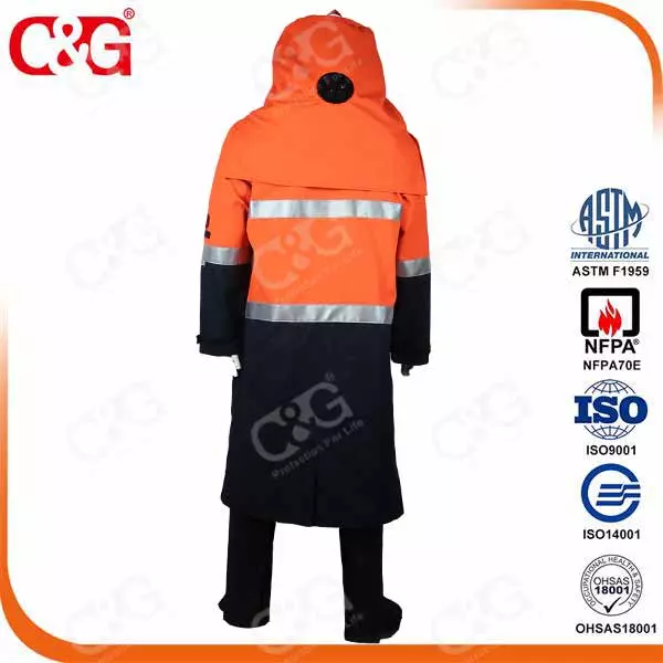 ASTM F1959 Cat IV 55cal/cm2 arc flash suit against electrical arc harm