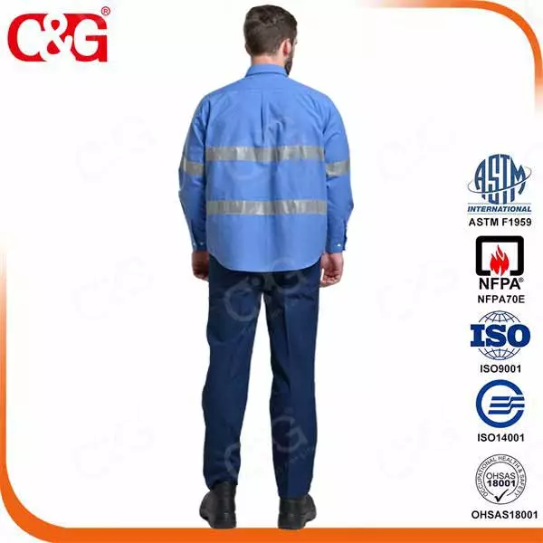 6cal/cm2 electrical arc flash protection working shirt and trousers