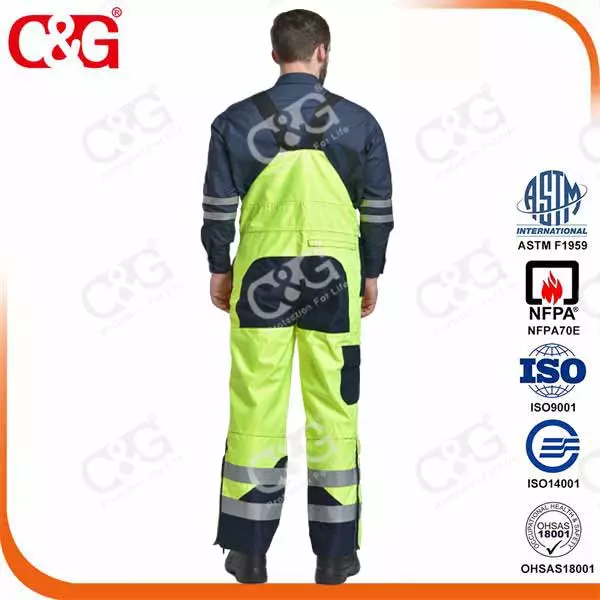 Electrical arc and flame resistant military raincoat with 3m reflective stripe