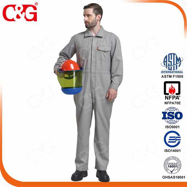 Cat 40cal/cm2 orange arc flash protective robe, hood, leggings, gloves/electric safety clothing