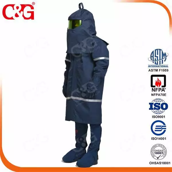 Navy 40cal electric arc flash protection clothing as arc flash suit