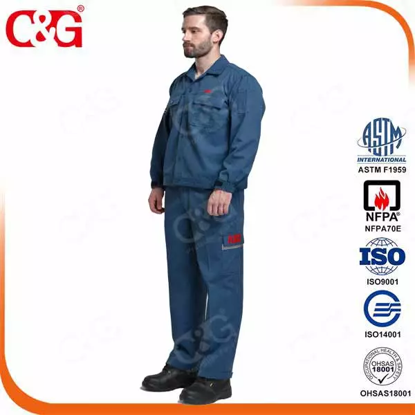 8. 7cal protera arc flash protection jacket with dark blue