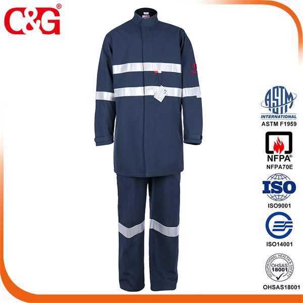 CAT 4 40 cal arc flash robe and Bib overall with Reflective Tapes