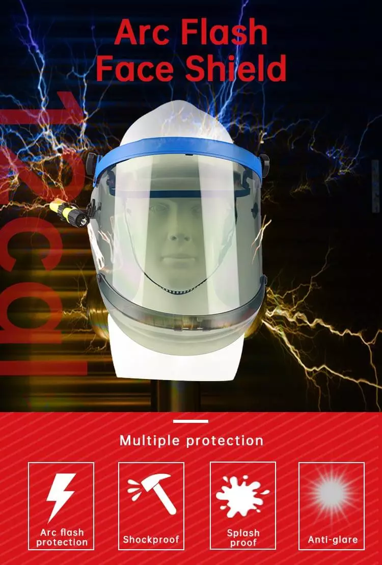 12 Cal Arc Flash Protection Face Shield Unit