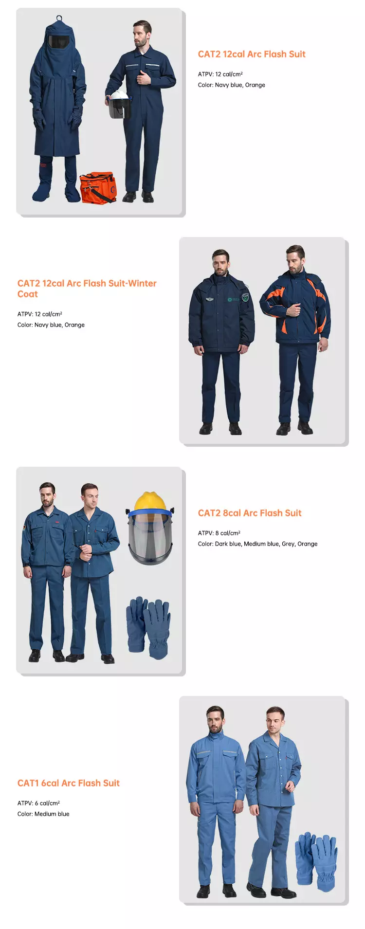 Arc protection suit 8.6 cal coverall