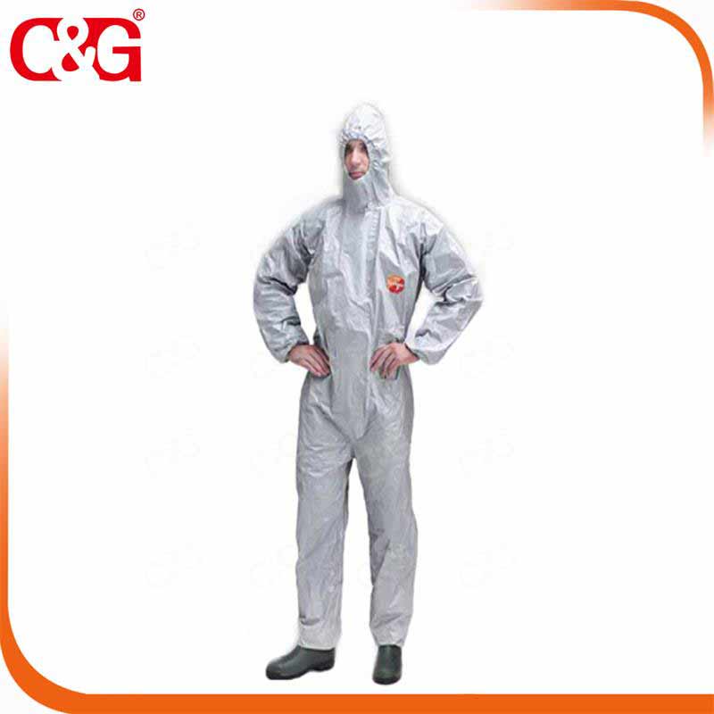 Chemical protective clothing with protective mask