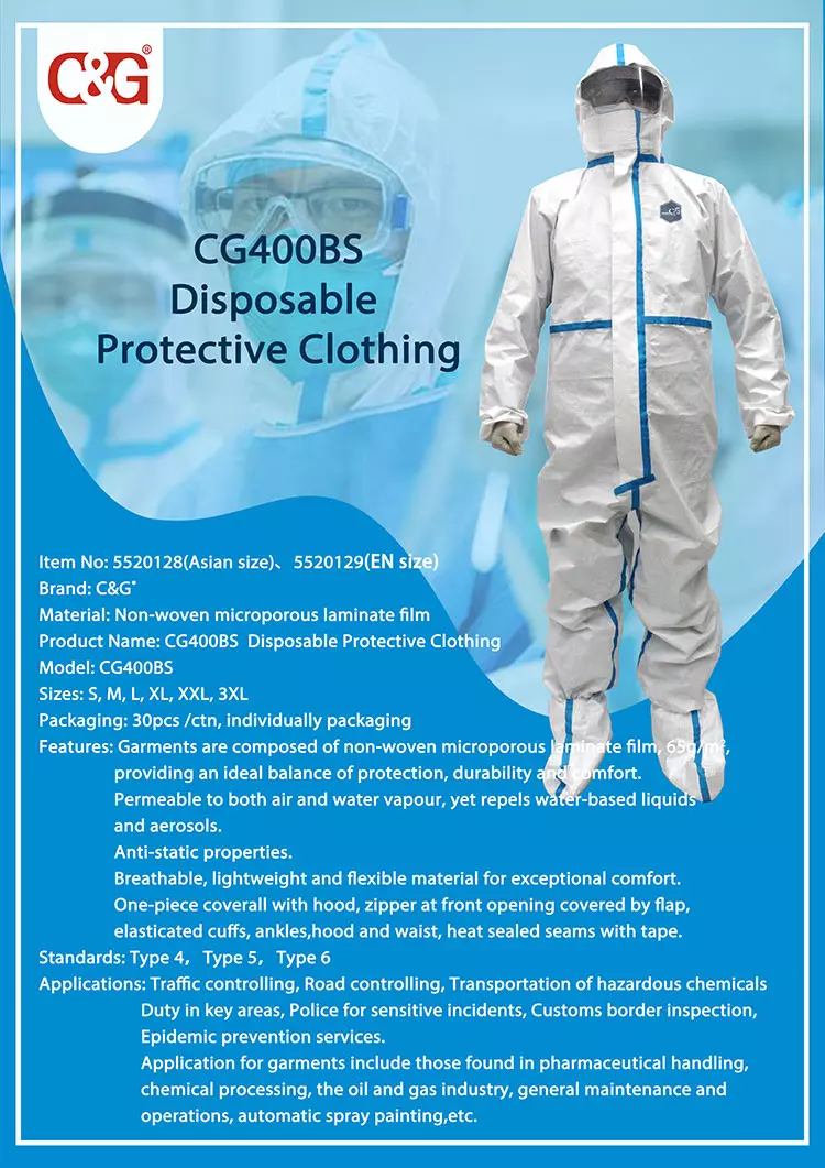 CG400BS Disposable Protective Clothing