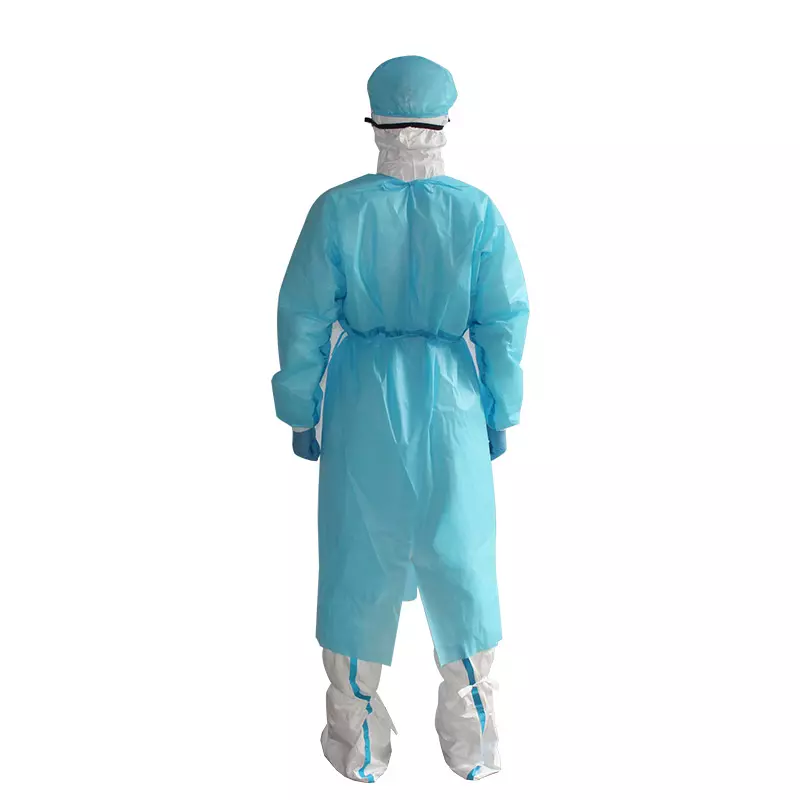 Disposable isolation gown with seam sealing tape
