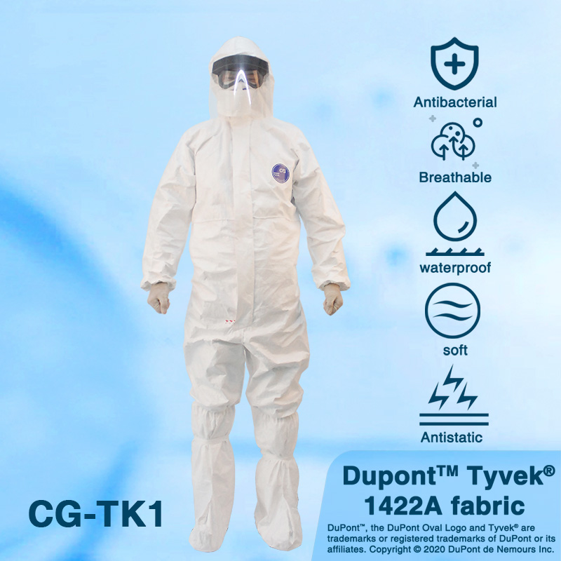 CG-TK1 Disposable Protective Clothing made with Dupont™ Tyvek® 1422A fabric