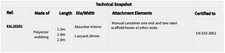 Energy Absorbing 4MM Webbing Lanyards EAL20201.webp