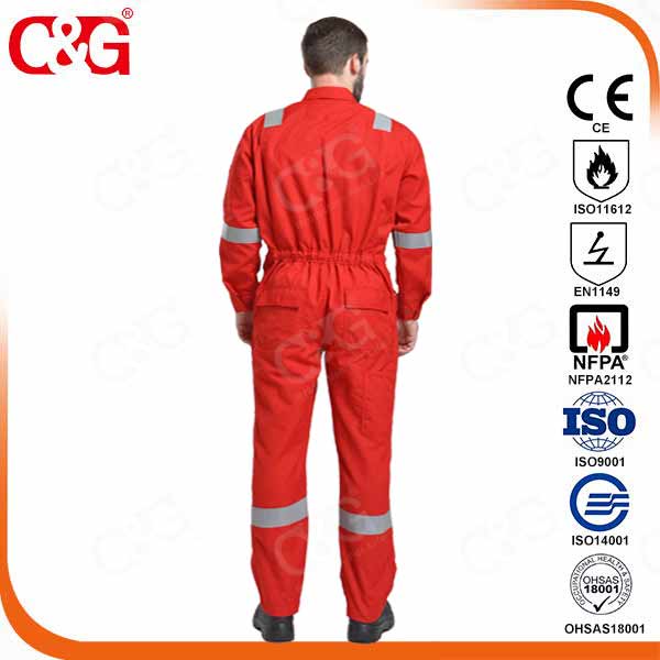 100% fire resistant coverall orange color from factory, china