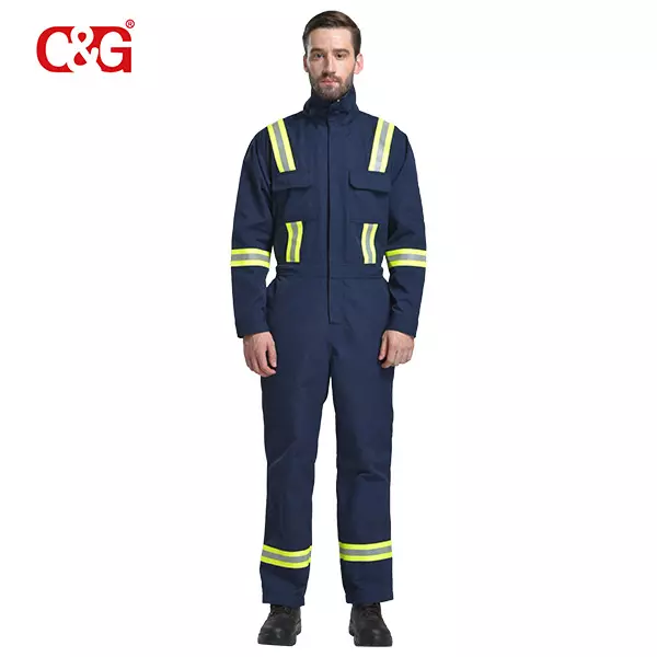 Oil and Gas Safety Supply Flame Resistant Reflective Coverall