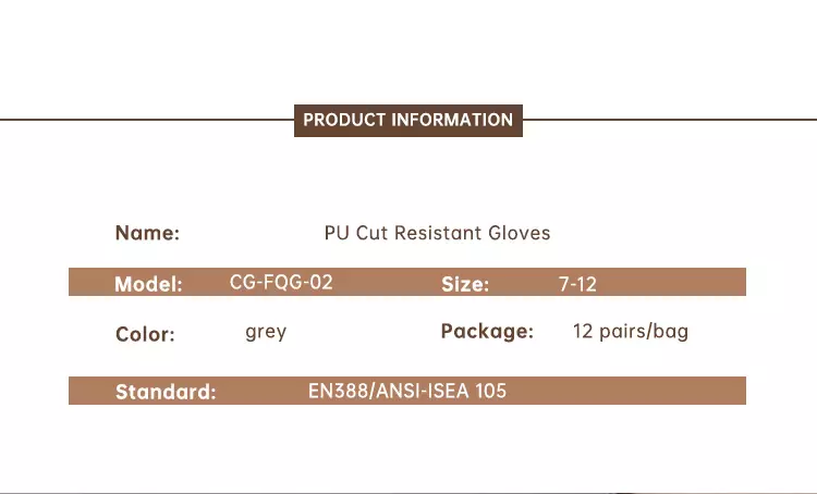 PU Cut Resistant Gloves