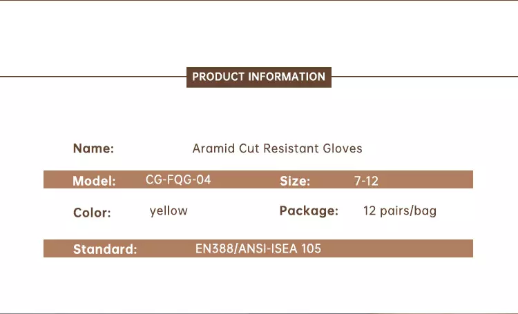 Aramid Cut Resistant Gloves