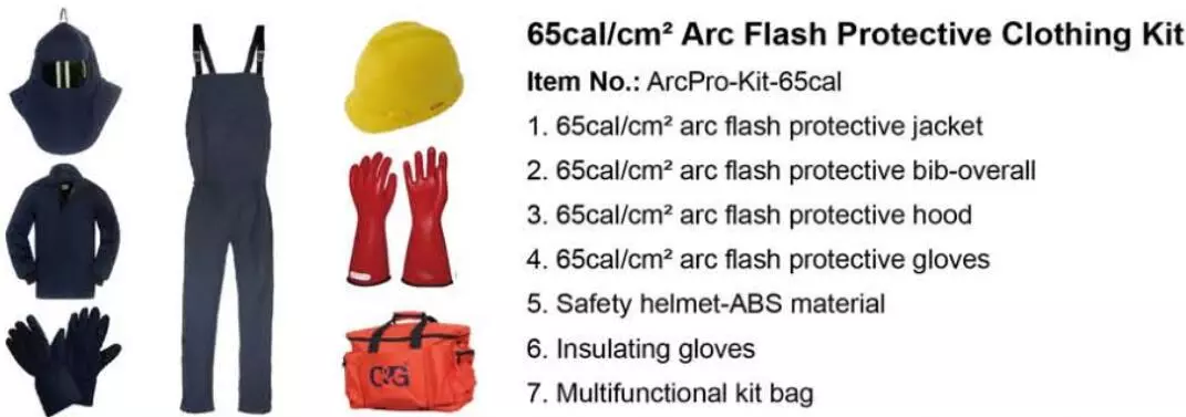 65cal per cm2 Arc Flash Protective Clothing Kit.webp