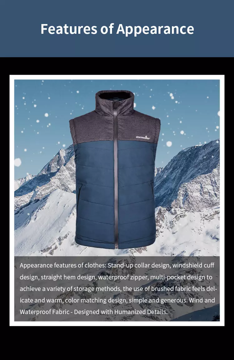 Warm lightweight and comfortable vest Model: STW-VP250